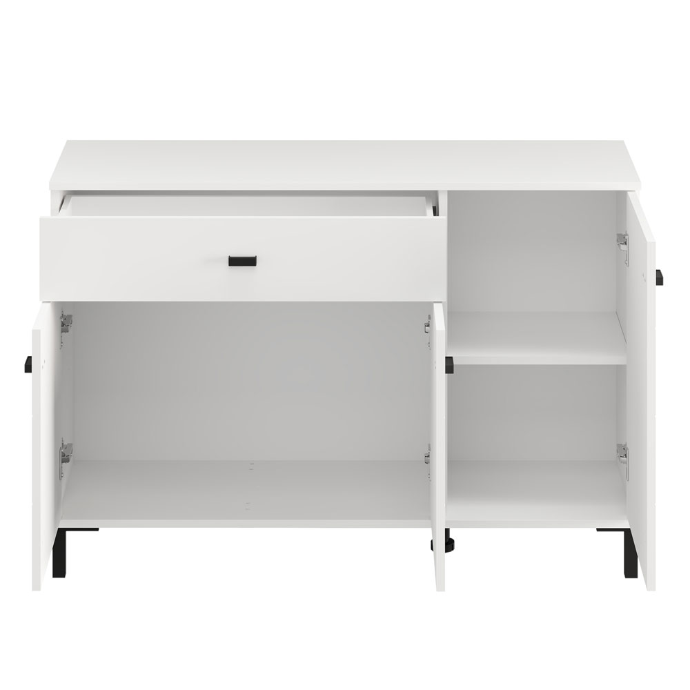 Ivomel Wooden Sideboard with 3 Doors in Opaque White