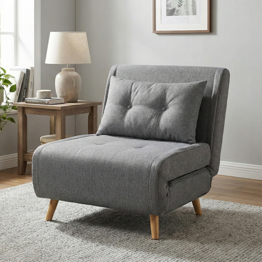 Ivorel Fabric Sofa Bed in Grey