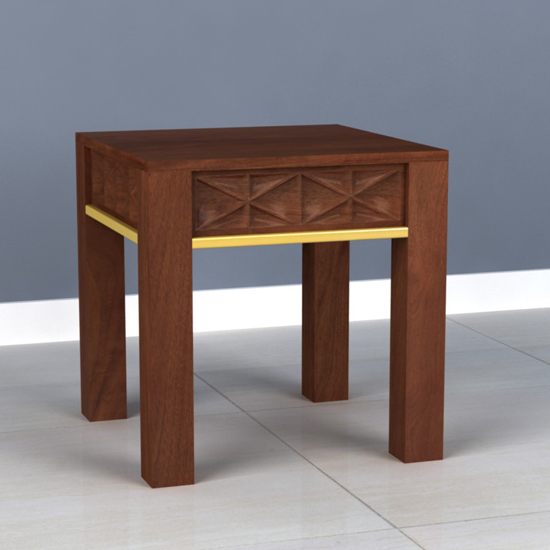 Read more about Ivoran wooden end table in rich walnut