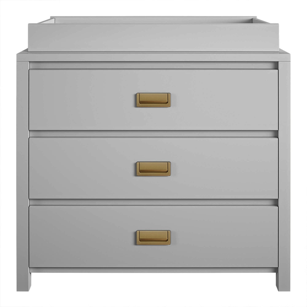 Ixtano Wooden Chest Of 3 Drawers in Grey