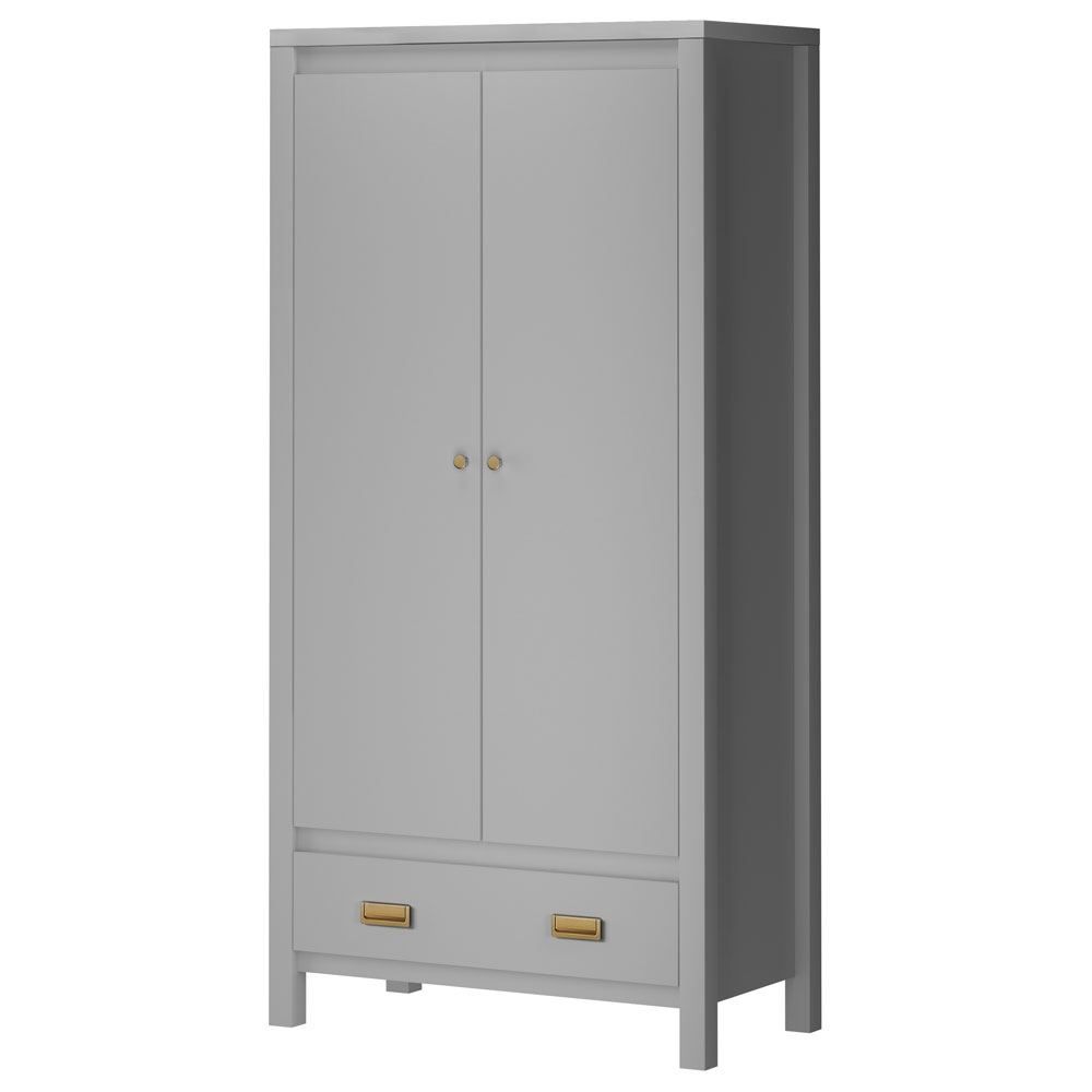 Ixtano Wooden Wardrobe with 2 Doors in Grey