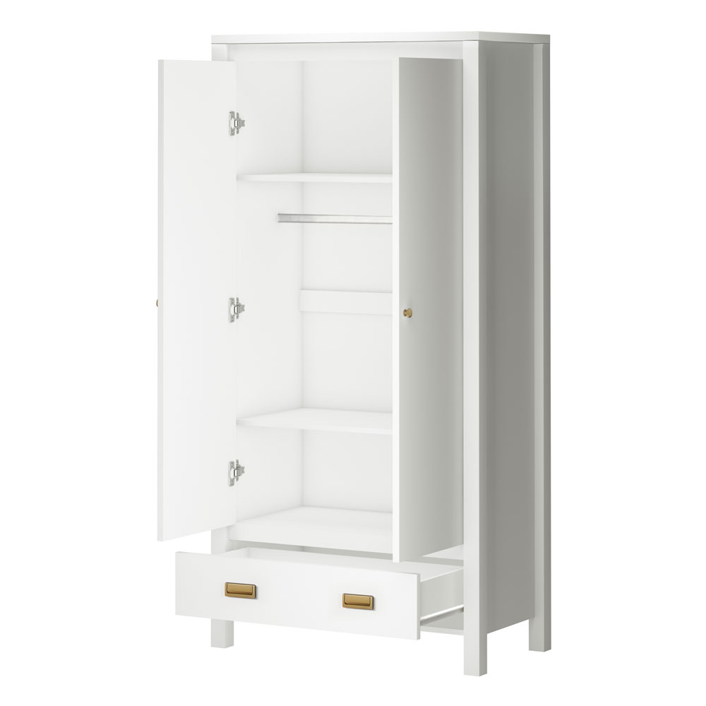 Ixtano Wooden Wardrobe with 2 Doors in White