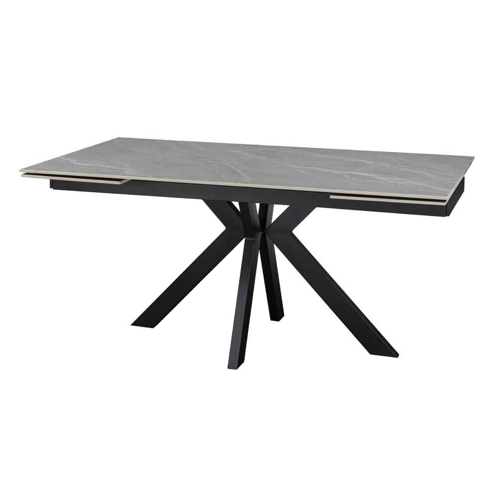 Ixtaro Ceramic Extending Dining Table in Matt Grey