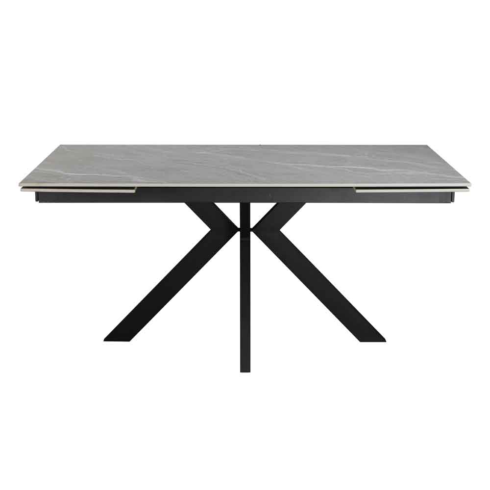 Ixtaro Ceramic Extending Dining Table in Matt Grey