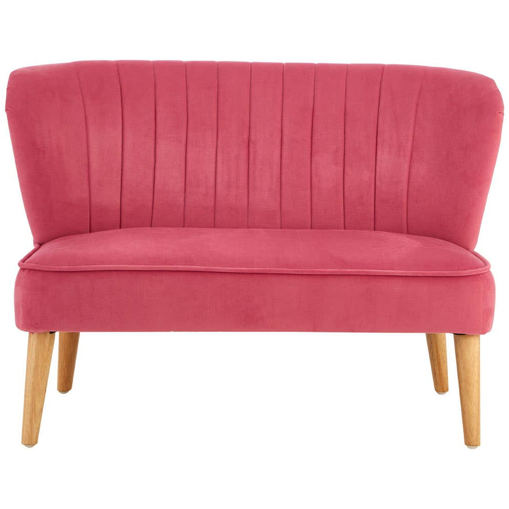 Izeno Velvet 2 Seater Sofa in Pink
