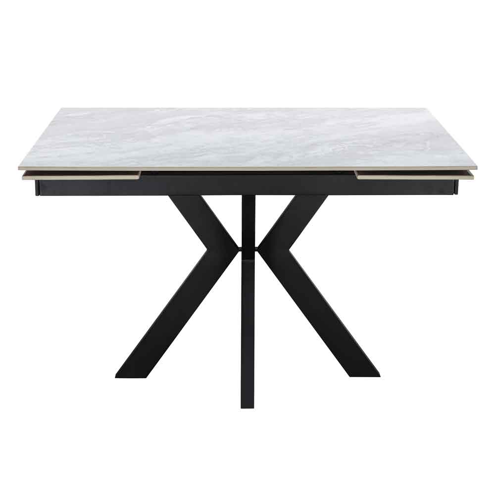 Izenor Ceramic Extending Dining Table in Grey Gloss