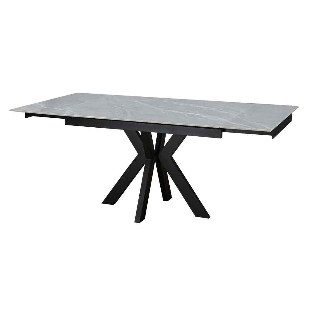 Izenor Ceramic Extending Dining Table in Matt Grey