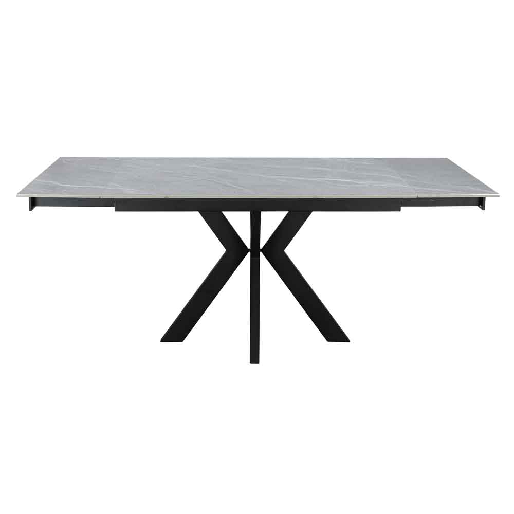 Izenor Ceramic Extending Dining Table in Matt Grey