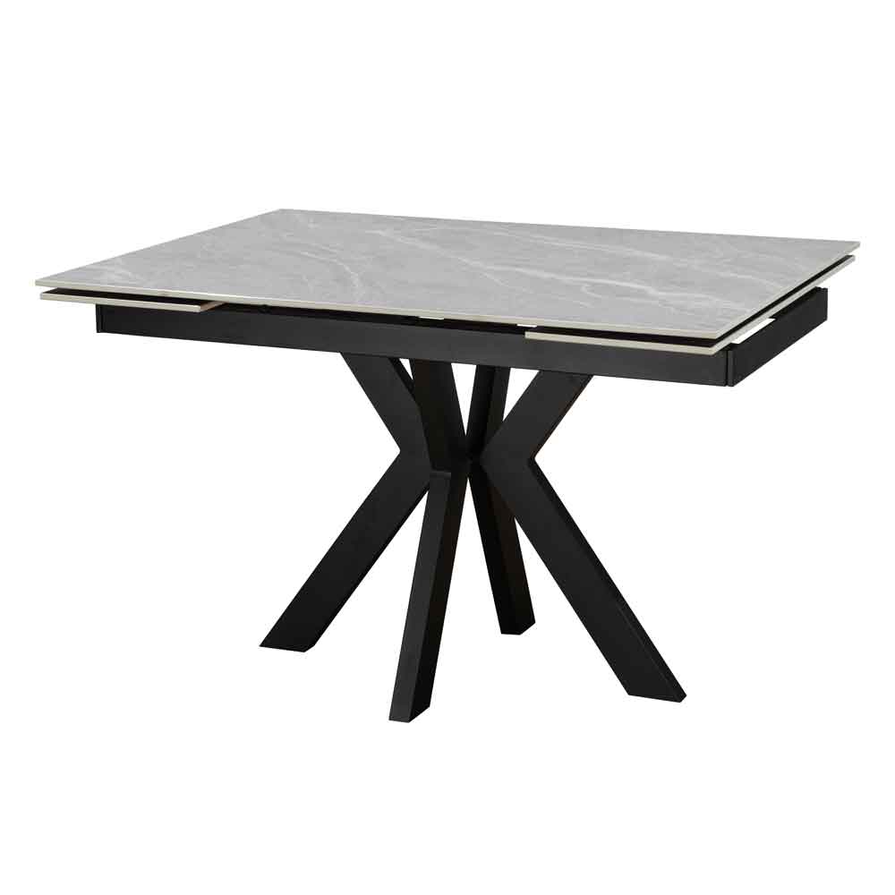 Izenor Ceramic Extending Dining Table in Matt Grey