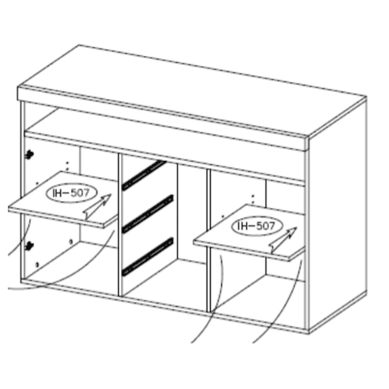 Izola Gloss Sideboard 2 Doors 3 Drawers In White With LED