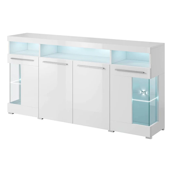 Read more about Izola high gloss sideboard with 4 doors in white