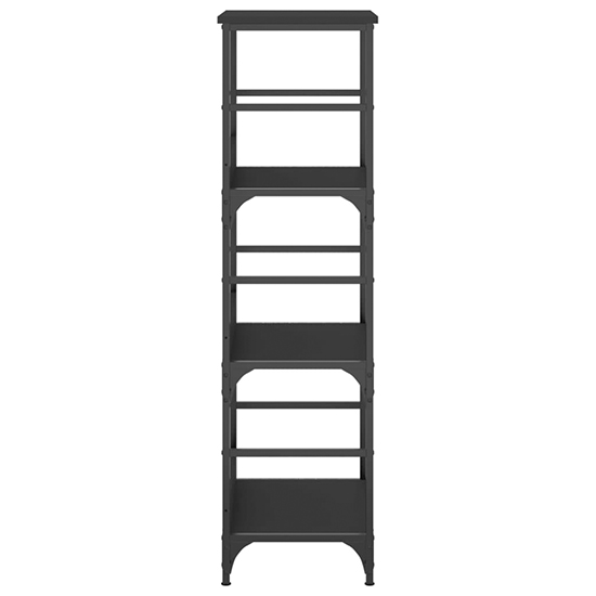 Izola Wooden Bookshelf With 3 Compartments In Black