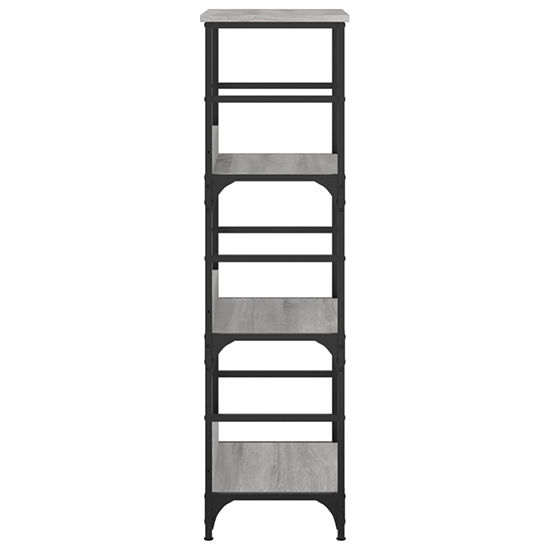 Izola Wooden Bookshelf With 3 Compartments In Grey Sonoma Oak