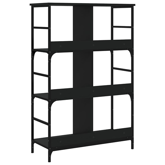 Izola Wooden Bookshelf With 6 Compartments In Black