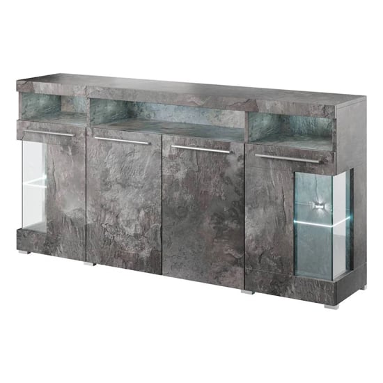 Read more about Izola wooden sideboard with 4 doors in slate grey