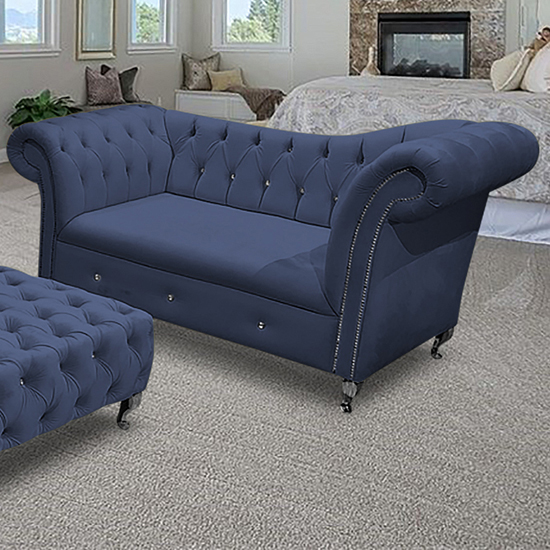 Read more about Izu plush velvet 2 seater sofa in slate