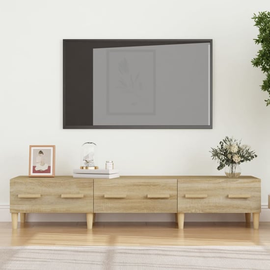 Read more about Jacey wooden tv stand with 3 drawers in sonoma oak