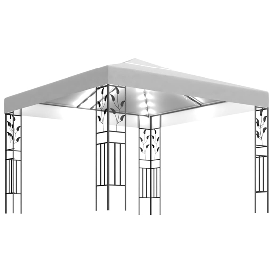 Jack 3m x 3m Gazebo In White With LED Lights