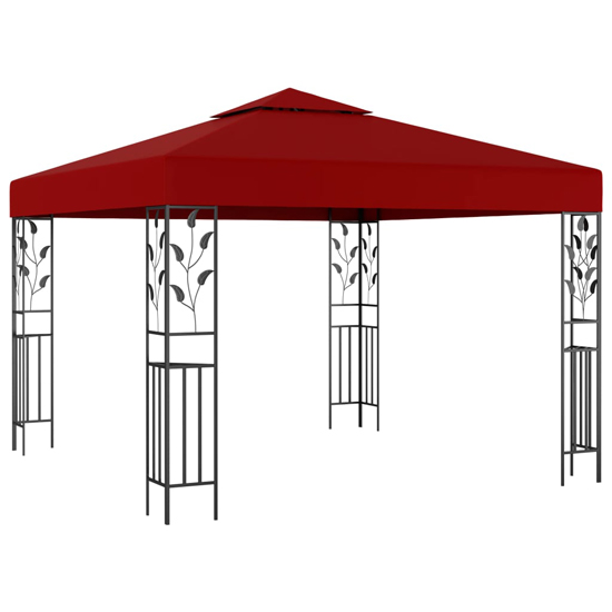 Jack 3m x 3m Gazebo In Wine Red With LED Lights