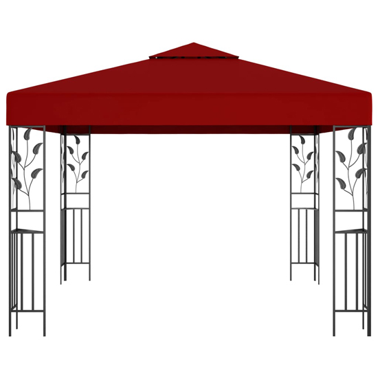 Jack 3m x 3m Gazebo In Wine Red With LED Lights