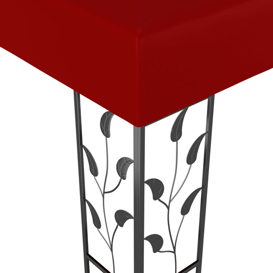Jack 3m x 3m Gazebo In Wine Red With LED Lights