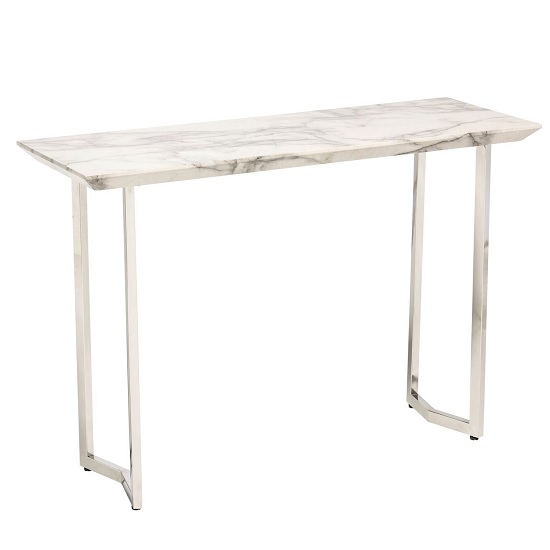 Read more about Jackson console table in high gloss white marble finish
