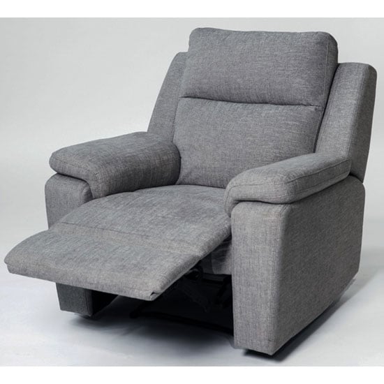 Product photograph of Jackson Fabric Recliner Armchair In Grey from Furniture in Fashion