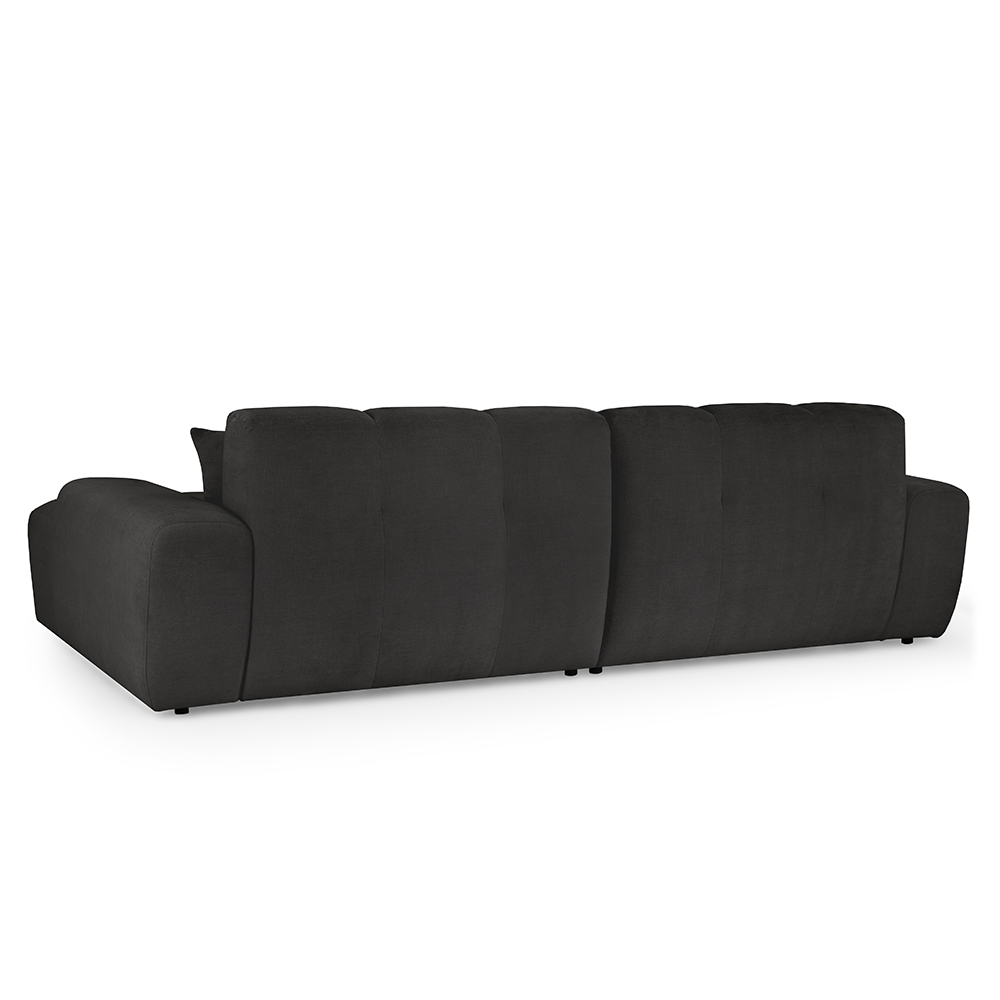 Jackson Fabric Right Hand Corner Sofa In Black