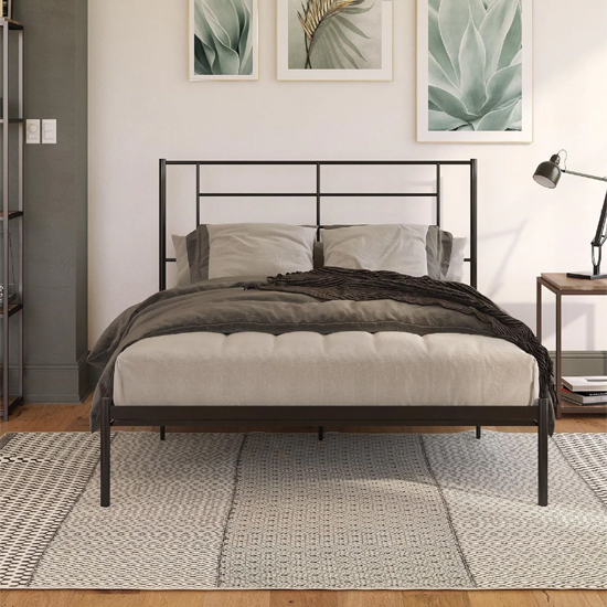 Jacksonville Metal King Size Bed In Black