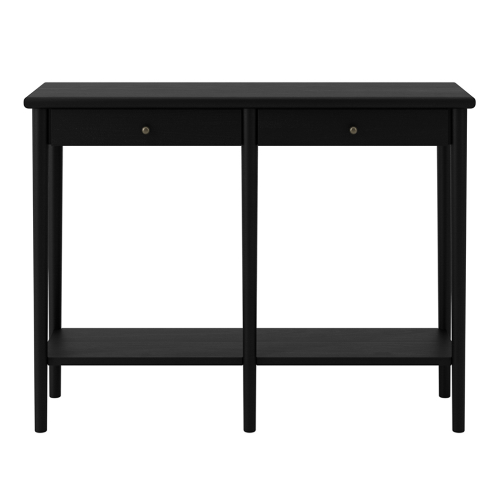 Jacksonville Wooden Console Table In Matte Black