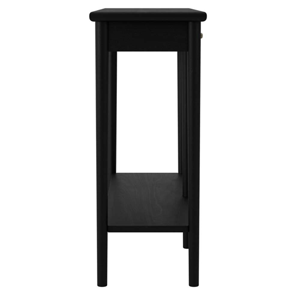 Jacksonville Wooden Console Table In Matte Black