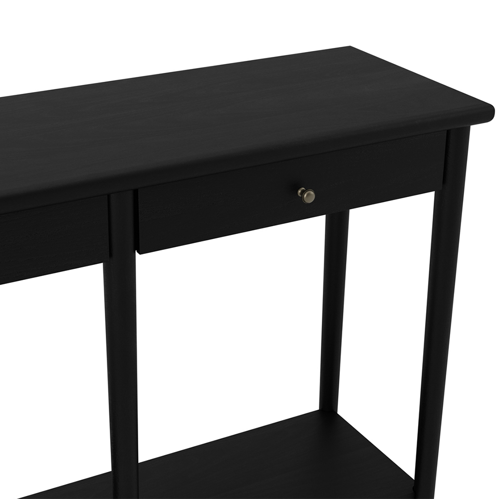 Jacksonville Wooden Console Table In Matte Black