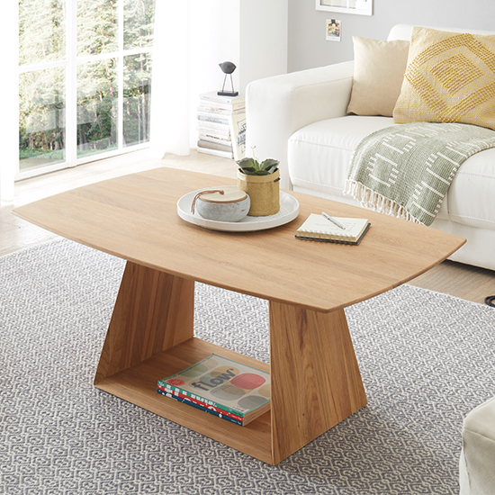Read more about Jacobstad boat shaped wooden coffee table in oak