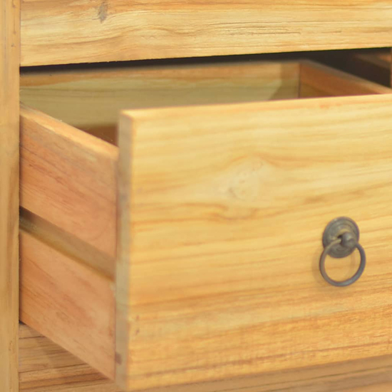 Jacop Solid Teak Wood Chest Of 8 Drawers In Natural