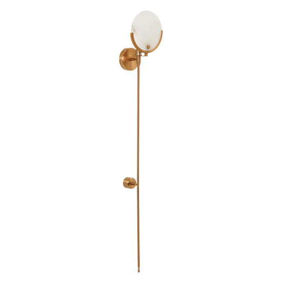 Read more about Jade art deco wall light in brass finish