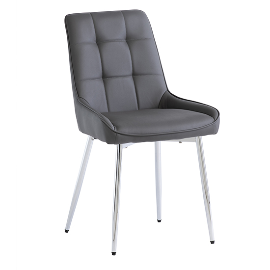 Jadzia Round 120cm Grey Marble Dining Table 4 Aggie Grey Chairs_4