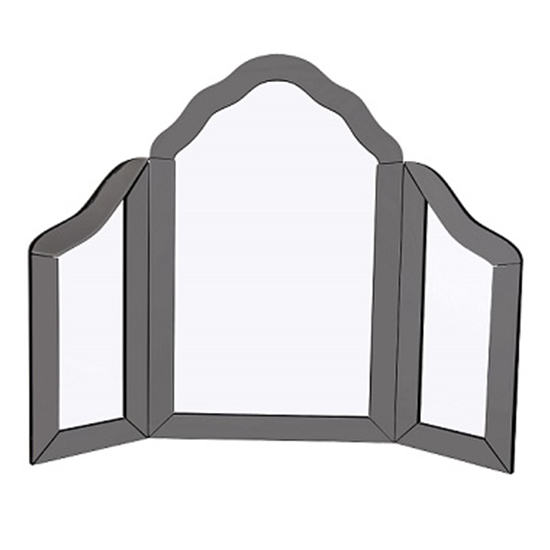 Jael Vanity Dressing Mirror In Grey Wooden Frame