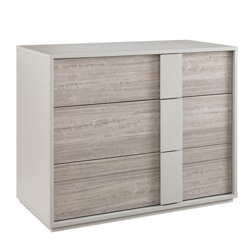 Read more about Jaffrey high gloss chest of 3 drawers in grey
