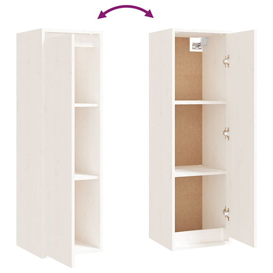 Jairus Solid Pinewood Entertainment Unit In White