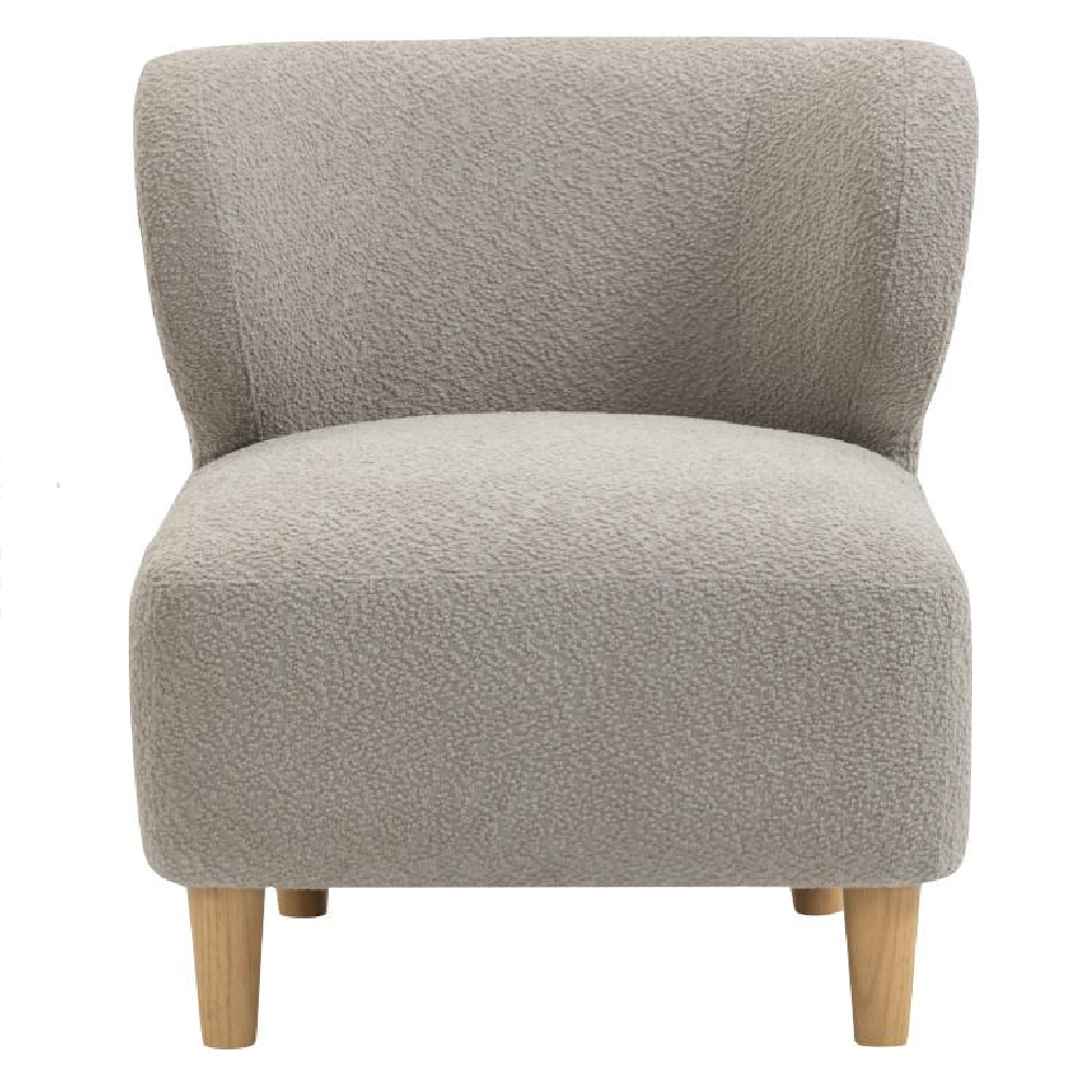 Jakarta Fabric Accent Chair With Oak Legs In Grey