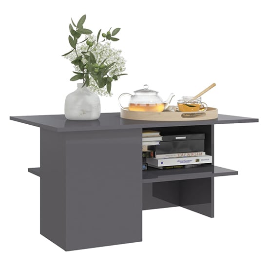 Jalie High Gloss Coffee Table With Undershelf In Grey_2