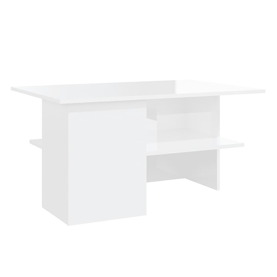 Jalie High Gloss Coffee Table With Undershelf In White_3
