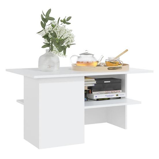 Jalie Wooden Coffee Table With Undershelf In White_2