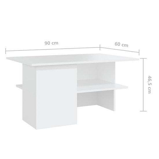 Jalie Wooden Coffee Table With Undershelf In White_5