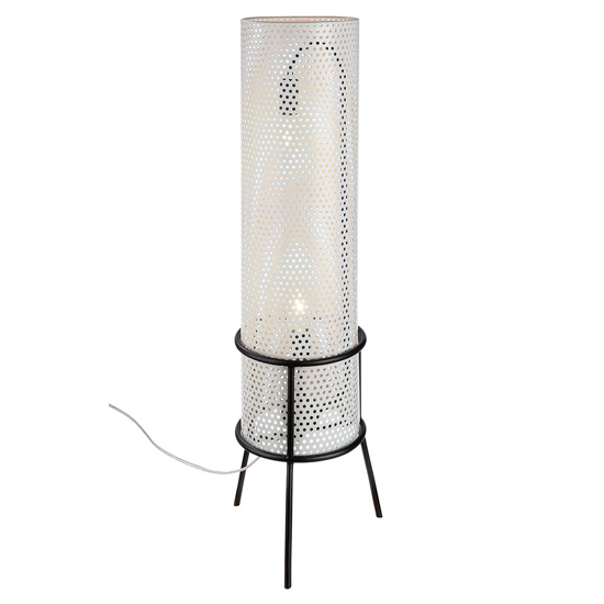 Read more about Jalis metal floor lamp in white and black