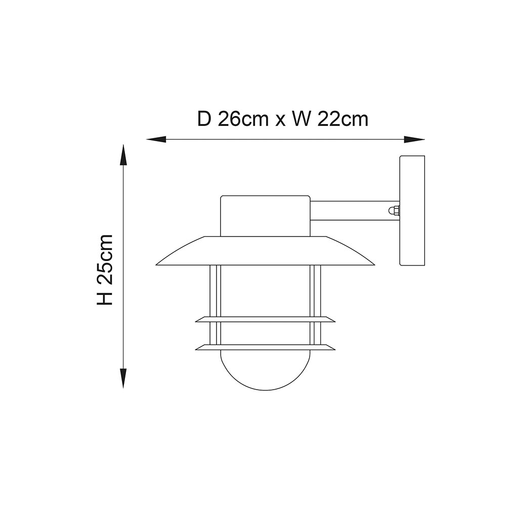 Jamaica Stainless Steel Wall Light In Silver