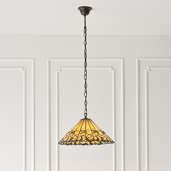 Product photograph of Jamelia 1 Light Medium Pendant Light In Dark Bronze from Furniture in Fashion