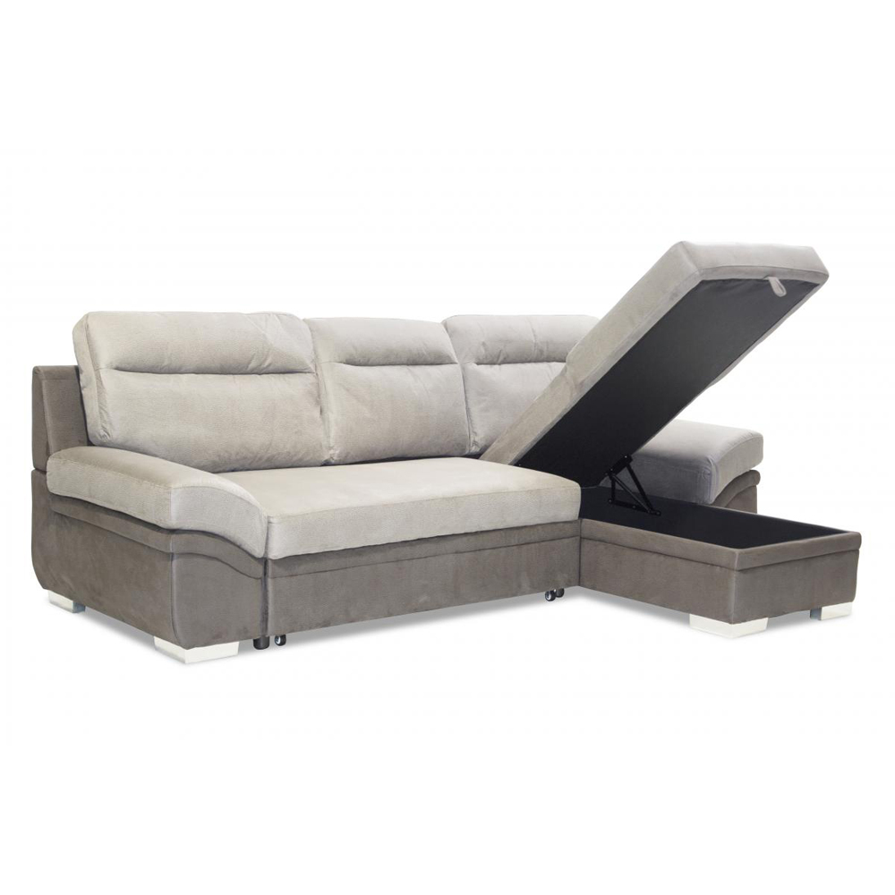 Jamestown Fabric 2 Seater Sofa Bed In Light And Dark Grey
