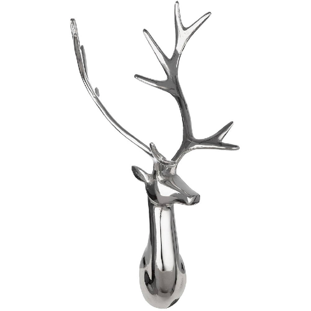 Jamie Aluminum Set Of 2 Deer Wall Art in Silver