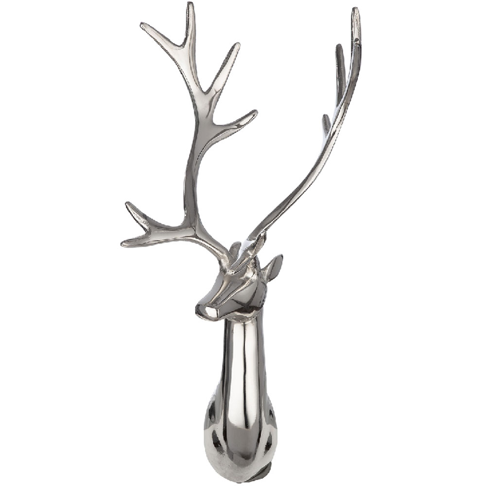 Jamie Aluminum Set Of 2 Deer Wall Art in Silver